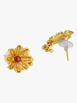 Gold-plated stone-studded with golden pearls traditional mangalsutra 4