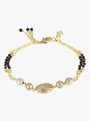 Women gold plated beaded stone mangalsutra/bracelet 3
