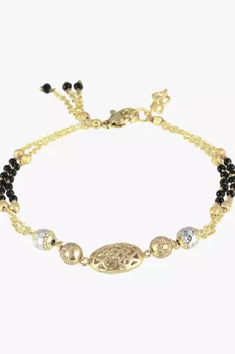 Women gold plated beaded stone mangalsutra/bracelet