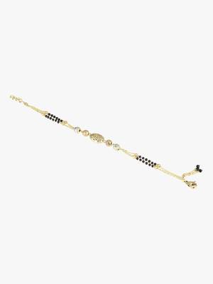 Women gold plated beaded stone mangalsutra/bracelet 4