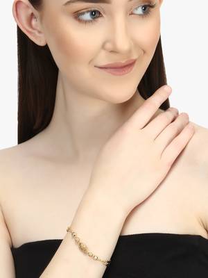 Women gold plated beaded stone mangalsutra/bracelet 5
