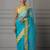 Blue & Yellow Aari Work Pure Silk Kota Saree
