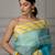 Blue & Yellow Aari Work Pure Silk Kota Saree