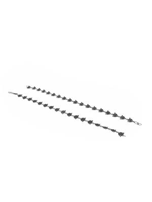 Silver-plated stone-studded handcrafted anklets 3
