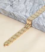 Men gold plated link bracelet