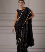 Ethnic Motifs Embellished Beads & Stones Satin Saree