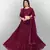  maroon heavy thread and sequins net lehenga set choli with dupatta
