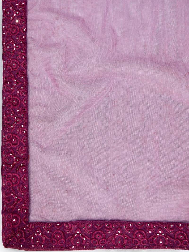 Captivating Maroon Heavy Thread and Sequins Net Bridesmaid Lehenga Choli