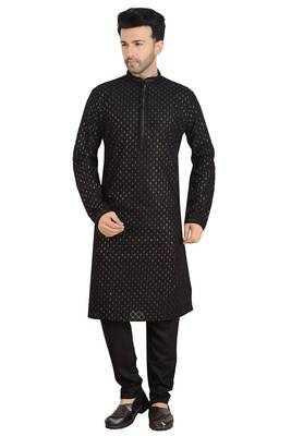 Arruga stylish georgette golden sequins kurta pajama 1