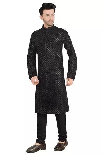 Arruga stylish georgette golden sequins kurta pajama