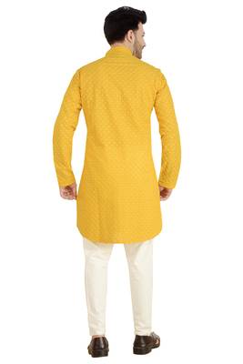 Arruga stylish cotton embroidery kurta pant 2