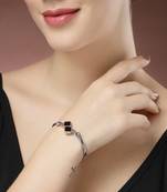 women silver-plated cuff bracelet