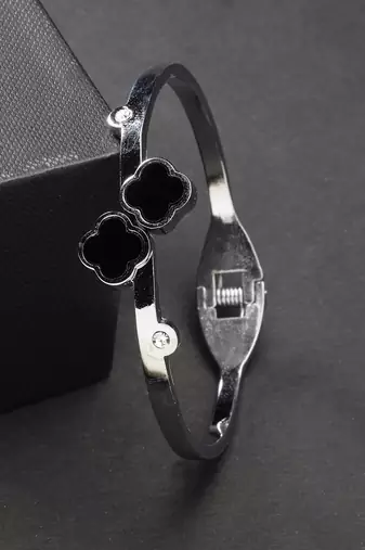 women silver-plated cuff bracelet