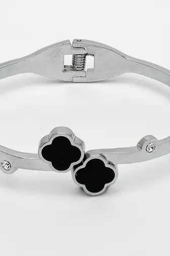 women silver-plated cuff bracelet