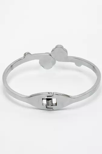women silver-plated cuff bracelet