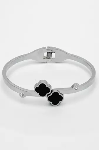 women silver-plated cuff bracelet