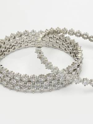 women set of 4 silver-plated cz stone-studded handcrafted bangles 2
