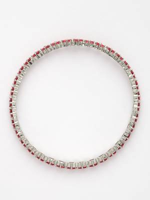 women set of 2 pink cz stone-studded handcrafted bangles 4