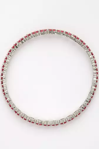 women set of 2 pink cz stone-studded handcrafted bangles