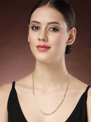 women gold-plated minimal chain 5
