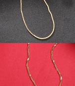 women set of 2 gold-plated minimal chain