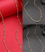 women set of 3 gold-plated minimal chain