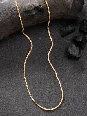 women set of 2 silver & gold rhodium-plated minimal chain 3