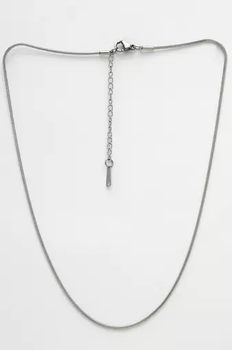 women set of 2 silver & gold rhodium-plated minimal chain