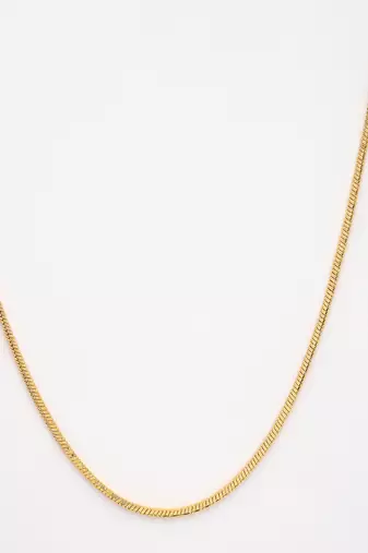 women set of 2 silver & gold rhodium-plated minimal chain