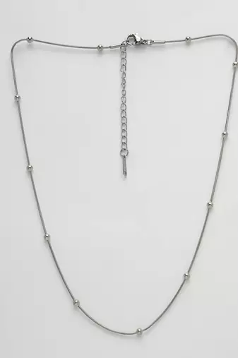 women set of 2 silver & gold rhodium-plated minimal chain