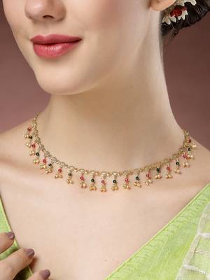 women multicolor gold-plated minimal chain 1