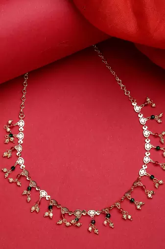 women multicolor gold-plated minimal chain