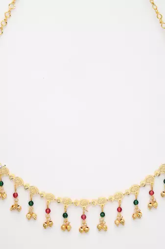 women multicolor gold-plated minimal chain