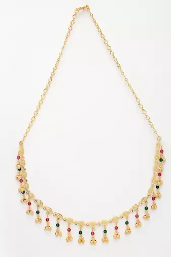 women multicolor gold-plated minimal chain