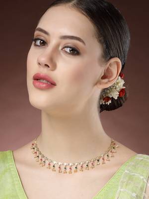 women multicolor gold-plated minimal chain 5