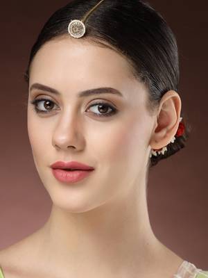 women multicolor cz stone-studded borla maang tikka 1