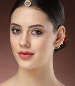 women multicolor cz stone-studded borla maang tikka