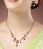 women multicolor gold-plated minimal chain