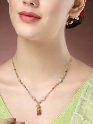 women multicolor gold-plated minimal chain 1