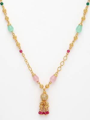 women multicolor gold-plated minimal chain 3