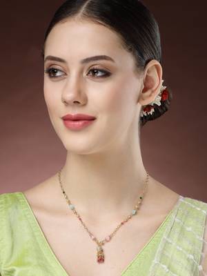 women multicolor gold-plated minimal chain 5