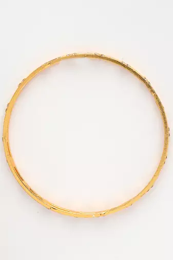 women set of 4 gold-plated cz stone-studded bangles