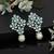 Pista green color american diamond earrings