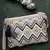 boho cream & gold chevron embellished cotton jacquard sling bag