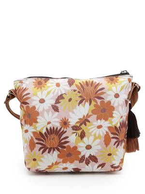 lush dusty pink & multi floral printed polycotton sling bag 4