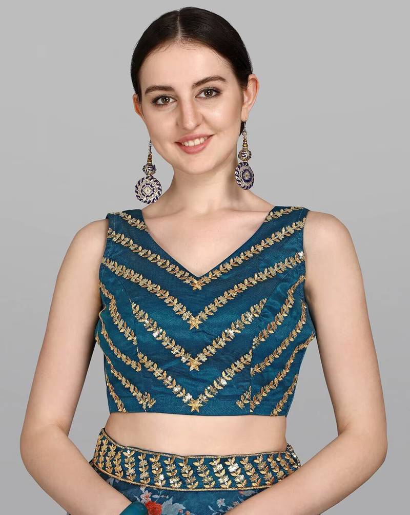 Solid Lehenga Choli Set with Dupatta