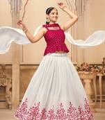 RANI PINK WOMEN PURE GEORGETTE LEHENGA CHOLI