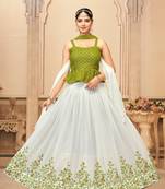  MEHNDI WOMEN PURE GEORGETTE LEHENGA CHOLI