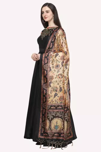 Digital print assam silk dupatta for women and girls to wear on gown chaniya choli kurti etc