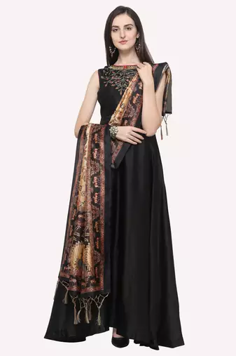 Digital print assam silk dupatta for women and girls to wear on gown chaniya choli kurti etc